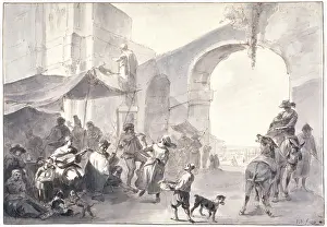 1627: Dancing couple and musicians