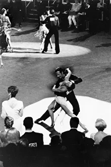 Spotlights: Dancing couples in spotlights, Royal Albert Hall, London