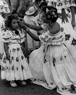 Panamanians: Dancing display for Princess Margaret, Trinidad