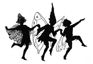 Sprite: Three dancing fairies (silhouette)