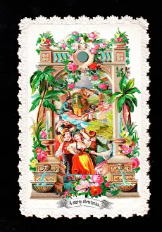 Spouts: Dancing people on a Christmas card