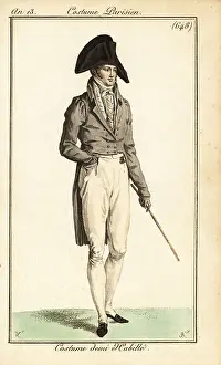 Pantalons: Dandy in semi-formal wear, Paris, 1805