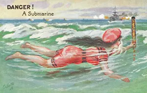 Mimicking: Danger! A Submarine, WW1