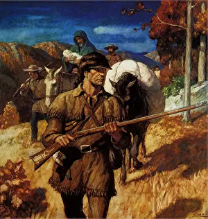 Striding: Daniel Boone