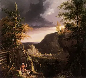 Boone: Daniel Boone Sitting at the Door of His Cabin