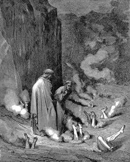 Guilty: Dante, guided by Virgil, in third gulf of the
