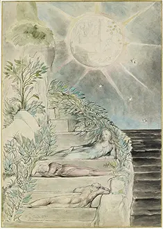 Xxvii: Dante and Statius sleeping, Virgil watching (Divine Comedy)