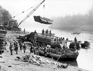 Neuburg: Danube crossing of US army during manoeuvre