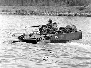 Neuburg: Danube crossing of US army during manoeuvre