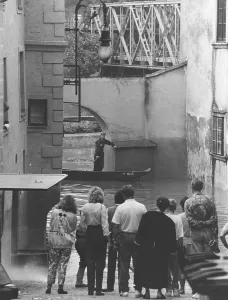 Donau: Danube flood in Melk 1991