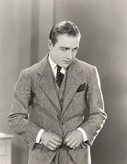 Polkadot: Dapper man in three-piece suit