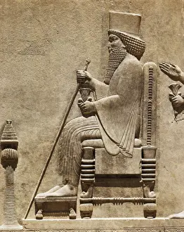 Iranians: Darius I on his throne. Persian Art
