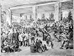 Dark beer bar in the Salvator cellar, 1890