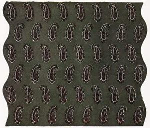 Variations: Dark on Green Paisley