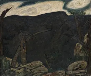 Oil Paint: THE DARK MOUNTAIN, NO. 2, by Marsden Hartley, 1909