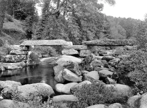 Clapper: Dartmeet, the Clapper Bridge 1925