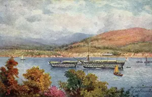 Hulks: Dartmouth, Devon - The Britannia moored on River Dart