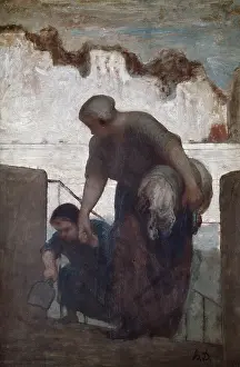 Laundress: Daumier, Honore, (1808 -