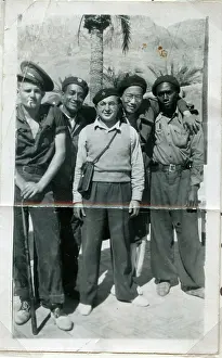 Marx Memorial Library: Dave Goodman- centre, plus men of several nationalities