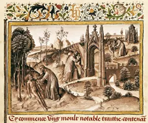 Aubert: David Aubert. Moral Teatrises. Creation of Adam