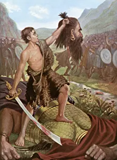 Beheads: DAVID BEHEADS GOLIATH