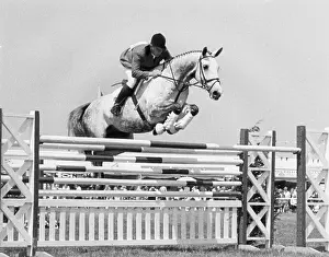 David Broom in show jumping event, Royal Cornwall Show