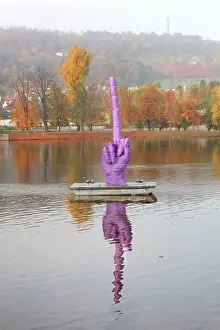 Obscene: David Cerny sculpture, Prague, Czech Republic