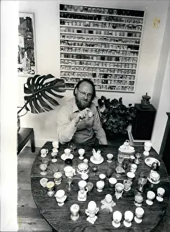 Decisions: David Cove with his collection of egg cups