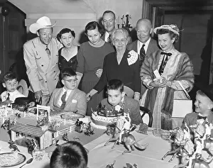 Daughter In Law: David Eisenhower blows out the candles on his birthday