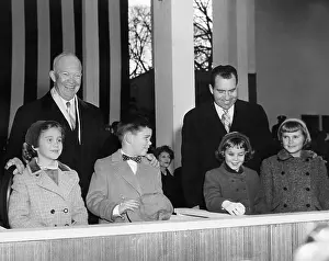 Inaugurations: David Eisenhower next to the girl her would marry
