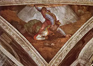 1509: David and Goliath, by Michelangelo