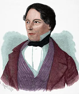 Finances: David Hansemann (1790-1864). Engraving. Colored