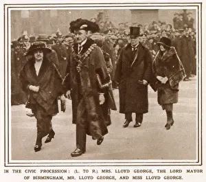 Campaigning: David Lloyd George campaigning in Birmingham