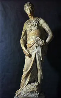 Niccolo: David, marble sculpture, by Donatello