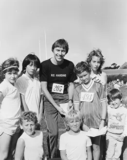 Teeshirt: David Moorcroft, British runner, in Cornwall