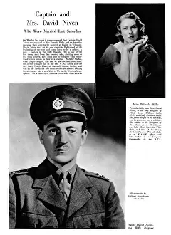 David Niven and Primula Rollo Married