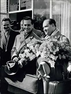 Violinists: David Oistrach and son Igor, Soviet violinists, East Berlin