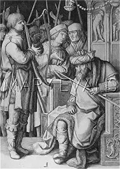 Soothe: David playing the harp before Saul