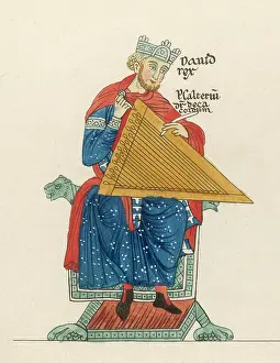 Strumming: DAVID PLAYS HIS PSALTERY