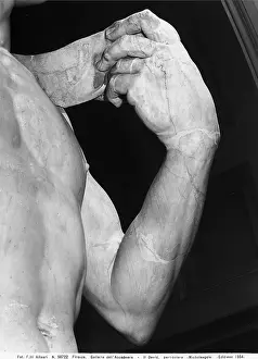 Accademia: Detail of the David, sculpture