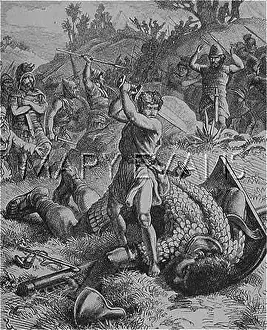 Slays: DAVID SLAYS GOLIATH