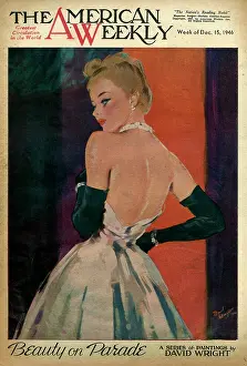 David Wright (terry Parker): David Wright woman in bare-backed evening dress