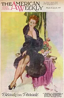 David Wright (terry Parker): David Wright woman in black fur coat