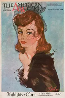 David Wright (terry Parker): David Wright woman with black net veil