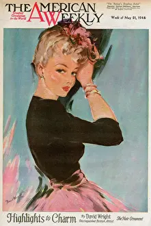 David Wright (terry Parker): David Wright woman in black top and pink skirt