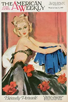 David Wright (terry Parker): David Wright woman in black and red skirt