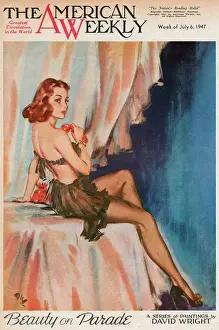 Underskirt: David Wright woman in black underwear