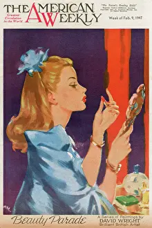 David Wright (terry Parker): David Wright woman fixing her lipstick