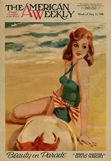 David Wright (terry Parker): David Wright woman in green swimsuit