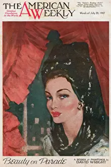 David Wright (terry Parker): David Wright woman in patterned headscarf
